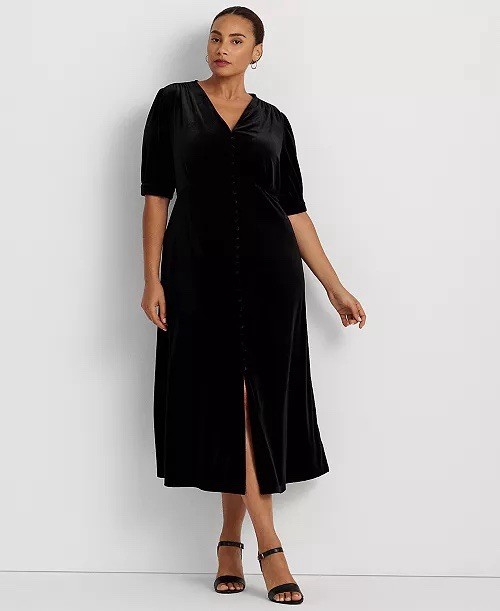 Lauren Ralph Lauren Black Velvet Dresses for Women for sale