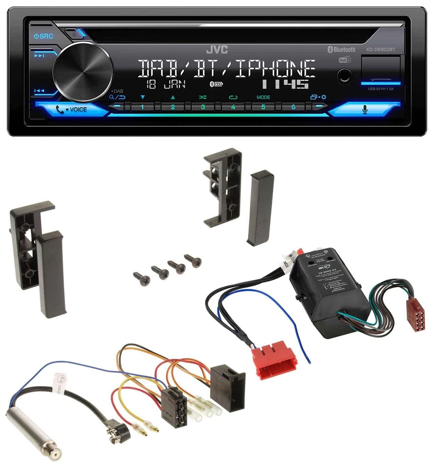 JVC Bluetooth MP3 USB DAB CD Autoradio für Audi A2 A3 8L A6 C5 A4 B5 Bose Aktivs - Bild 1 von 4