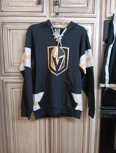NFL Vegas Golden Knights Sudadera con Capucha Para Hombre - Talla Pequeña Jersey Negro Pullover - Imagen 1 de 4