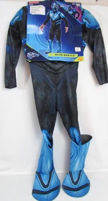 Rubie's BLUE BEETLE Child Costume Small (6) Padded Jumpsuit Mask NEW - Image 1 of 4
