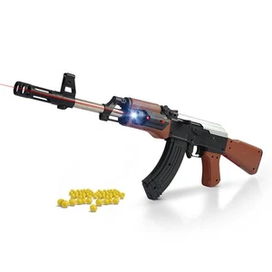 AK47 Toy Gun with Laser Light with 500 Bullets 24-inch Long Shooting Gun Kids 8+ - Picture 1 of 5