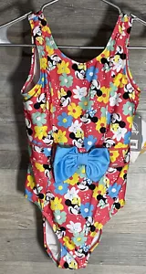 Disney Minnie Mouse Diaper G-Tube Friendly Adaptive Swimsuit UPF 50+ Girls L 10? - Picture 1 of 13