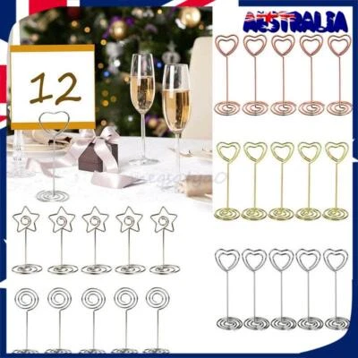 10pcs Heart Photo Clip Table Number Card Note Stand Holder Wedding Party Decor - image 1 of 4