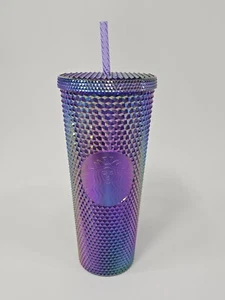 Starbucks Disney 100 Oil Slick Iridescent Spiky Studded Venti Cold Cup Tumbler - Bild 1 von 3