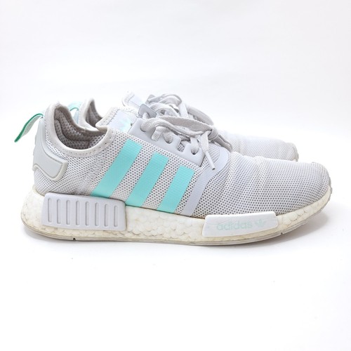 Adidas Uomo Originals NMD R1 Grigio Trasparente Come Nuove J Grigio Bianco D96689 Taglia 7