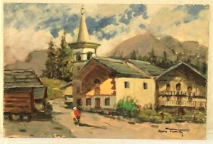 Mario Fumia (1931 - 2013) The Chapel At San Giacomo (AO) Painting - Cod. 23059 - Picture 1 of 5