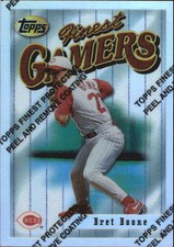 1996 Finest Refractors Cincinnati Reds Baseball Card #S65 Bret Boone S