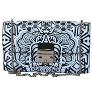 Furla Metropolis Women's Mini Crossbody Shoulder Bag Black Blue Leather Ladies - Picture 1 of 4