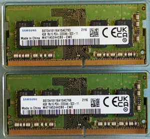 Price Reduction ... Samsung Laptop Memory DDR4 SODIMM 8GB (2x4GB) 3200 MHz - Picture 1 of 3