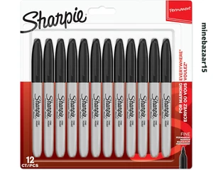 Sharpie Permanent Markers | Fine Point for Bold Details | Black Ink | 12 Marker - Picture 1 of 9