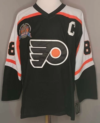 Eric Lindros Philadelphia Flyers Black "1997 Stanley Cup" CCM NHL Jersey - Image 1 of 3