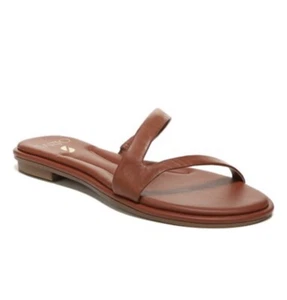 Franco Sarto Womens Gwyneth Leather Flat Strappy Sandals Shoes Ginger Sz 10 - Picture 1 of 11