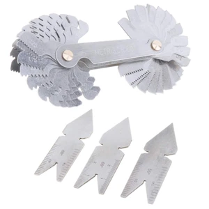 Screw Thread Pitch Cutting Gauge Tool Set, Stainless Steel Centre Gage with 55 D - Picture 1 of 12