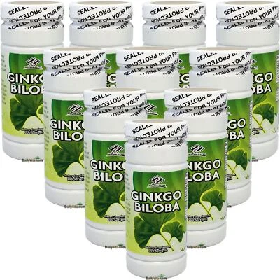 10 x Extracto de Hoja de Ginkgo Biloba Nuhealth 200 Cápsulas MEMORIA AYUDA CEREBRAL POTENCIADOR Foto 1 de 4