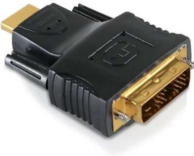Adaptador Conector HDMI a DVI-DVI Macho 18 Pines a HDMI Hembra 19 Pines con 24K Foto 1 de 4