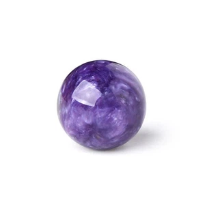 Genuine Natural Purple Charoite Gems Round Beads Woman Pendant 12X12 MM AAAA - Picture 1 of 4