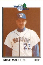 1989 Wausau Timbers Grand Slam #1 Mike McGuire Old Ocean Texas TX Baseball Card