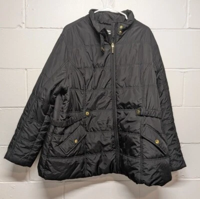 Jaqueta Roz & Ali (3X) preta inverno zíper completo - Imagem 1 de 4