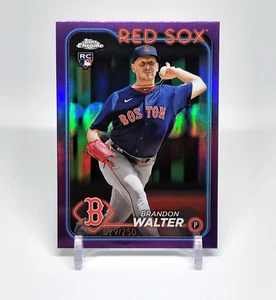 2023-24 Topps Chrome Baseball #254 BRANDON WALTER RC Purple Refractor /250 - Picture 1 of 2