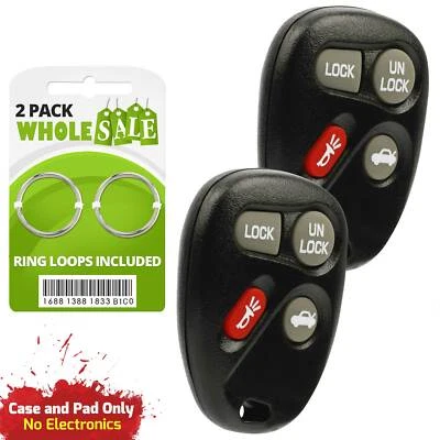 2 Replacement For 2001 2002 2003 Chevrolet Impala Key Fob Remote Shell Case Foto 1 de 3