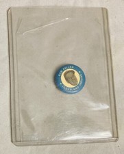 Bob Feller Vintage 1969 Cleveland Indians Blue Border Photo MLB Baseball Pin