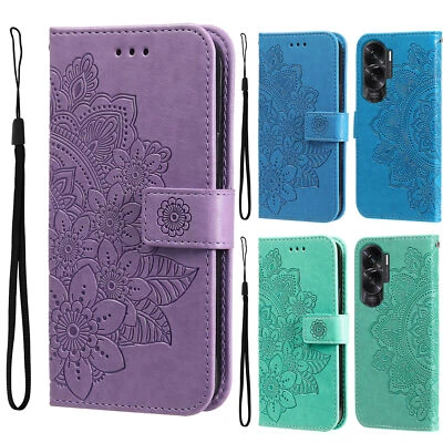 Flower Wallet Phone Case for Huawei Mate 60 Honor X6A X8 X6 Nova 10 11 Y91 Y71 - Imagem 1 de 4