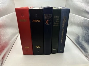 lot of 5 Hymnals, Praise! KJV & NIV, and 3 Assorted Hardcovers - Picture 1 of 12