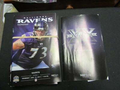 Baltimore Ravens 2015 Programs, Coin, Lanyard, Schedule & Other Paper Items   J7 - Image 1 of 3