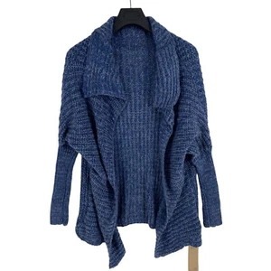 Peek a Boo Women Dark Blue Cardigan Sweater Jumper One Size - Picture 1 of 9