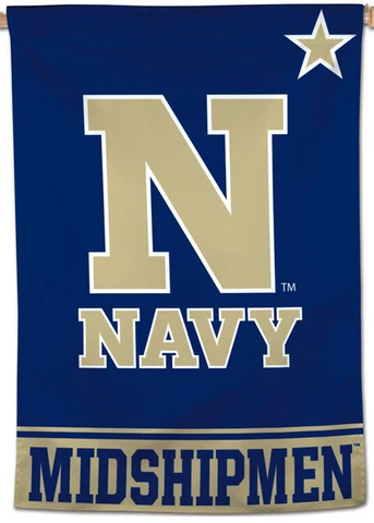 US Naval Academy NAVY MIDSHIPMEN Official NCAA Team Logo 28x40 WALL BANNER Cover