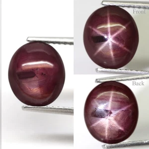 5.05Ct. Natural Star 6 Rays Ruby Purplish Red Oval Cabochon Unheated Mozambique - Picture 1 of 7