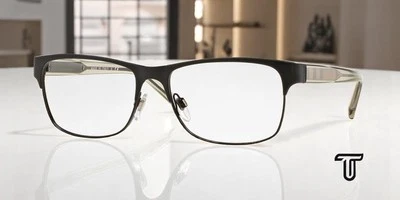 Lente de demostración negra mate Burberry Be1289 1007 55 mm para hombre Foto 1 de 4