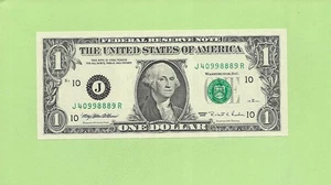 1995 ..UNCIRC $1  J 4099 8889 R  .... 1995 $1  J-R      NICE NOTE         FRN - Picture 1 of 2