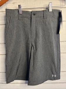 Under Armour Boys Youth Gray Golf Shorts Pockets Adjustable Waist NEW - Picture 1 of 3