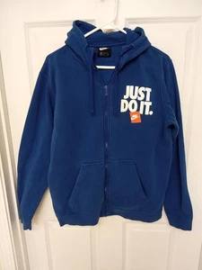 Chaqueta con Capucha Nike Just Do It Desteñida Cremallera Completa Talla Mediana - Imagen 1 de 7