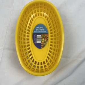 Gelbe Feinkostkörbe von Regent Products 9 Stück (3-3 Stück Packungen) *** NEU *** - Bild 1 von 4