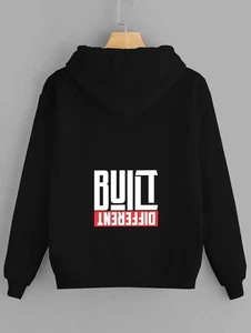 Built Different Hoodie and T-Shirt Black Men Women Streetwear Bold Graphic Top - Picture 1 of 9