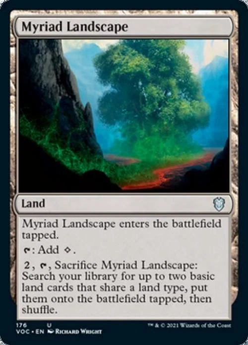 Myriad Landscape - Light Play MTG Commander 2021 Crimson Vow - Image 1 of 1