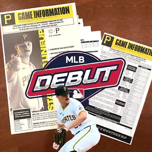 Paul Skenes MLB DEBUT Pittsburgh Pirates Lineup Card & Notes - May 11 2024 MLB - Picture 1 of 11