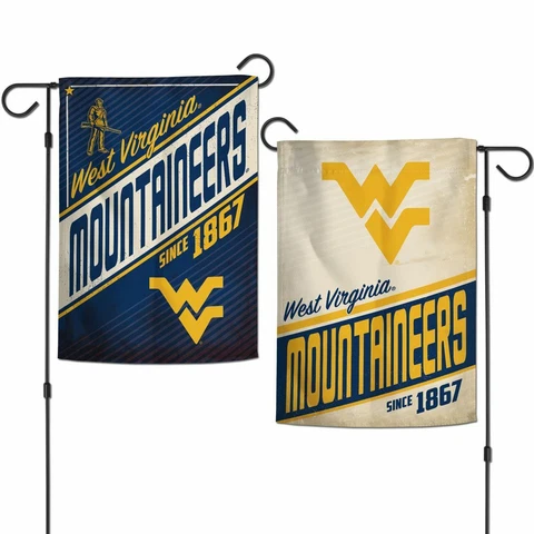 WEST VIRGINIA MOUNTAINEERS RETRO SINCE 1867 12"X18" 2 SIDED GARDEN FLAG WINCRAFT Cover