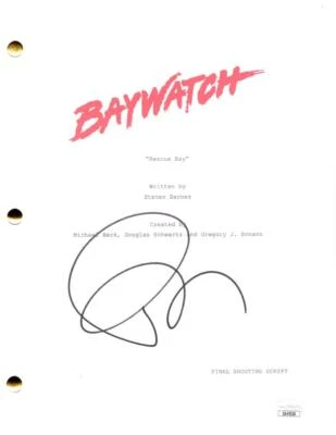 Pamela Anderson Signed Autograph Baywatch Rescue Bay Script Screenplay JSA COA - Image 1 of 2