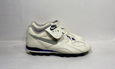 Botines blancos Nike Air Softbol/Béisbol 1993 vintage para mujer talla 12 115010-100 Foto 1 de 4