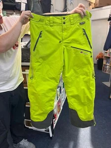 Berghaus Ski Trousers Mens XL Snow Mountain Goretex Shell Salopettes GREEN UK12 - Picture 1 of 13