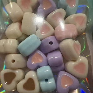 Pastel Heart Bead - Picture 1 of 1