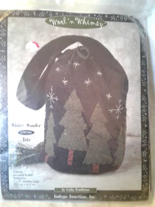Indygo Junction Wool & Whimsy Winter Wonder Felt Tote Kit-NIP - Picture 1 of 3
