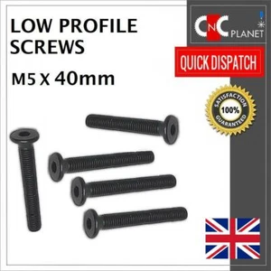 M5 Low Profile Screws Bolt M5 X 40mm V-Slot Ox Cnc Router 3D Printr 40mm Long UK - Picture 1 of 4