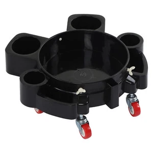 Rolling Bucket Dolly Black Multifunctional Rolling Dolly For Detailing Wash REL - Picture 1 of 22