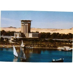 Vintage Egyptian Postcard Featuring Hotel Oberoi Aswan With Nile River View - Picture 1 of 2