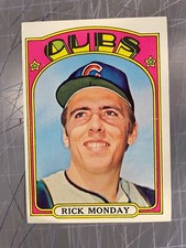 1972 TOPPS #730 RICK MONDAY CHICAGO CUBS HI# BASEBALL CARD NM+