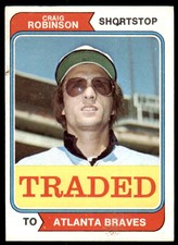 1974 Topps Traded Craig Robinson . Atlanta Braves #23T